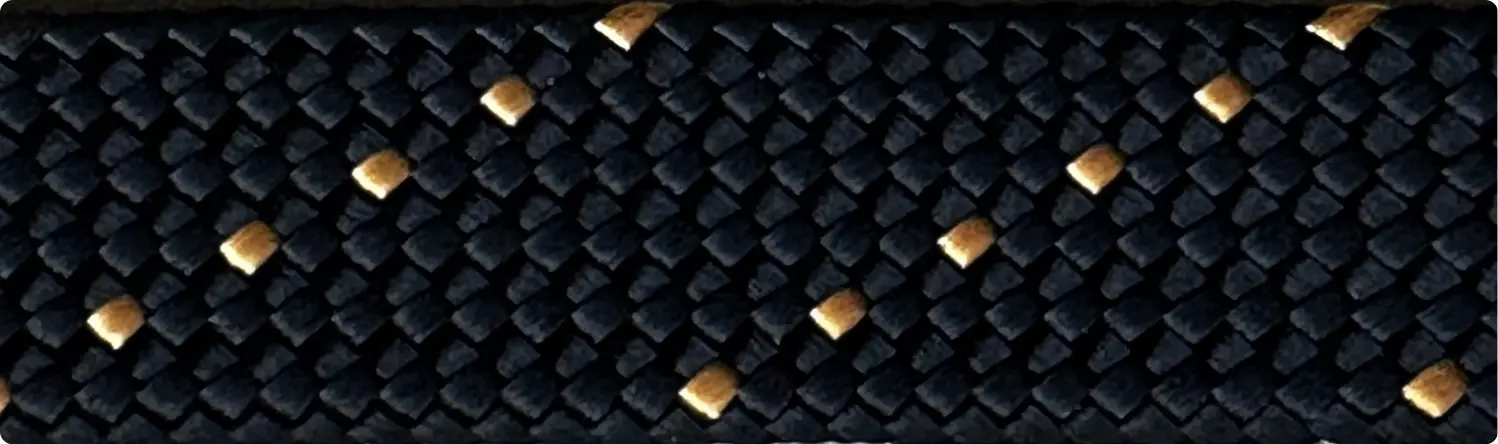 15 mm - Soft Black & Gold
